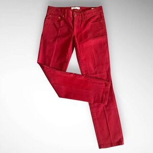 TORY BURCH Red Alexa Cropped Skinny Jeans Size 27 | NWT